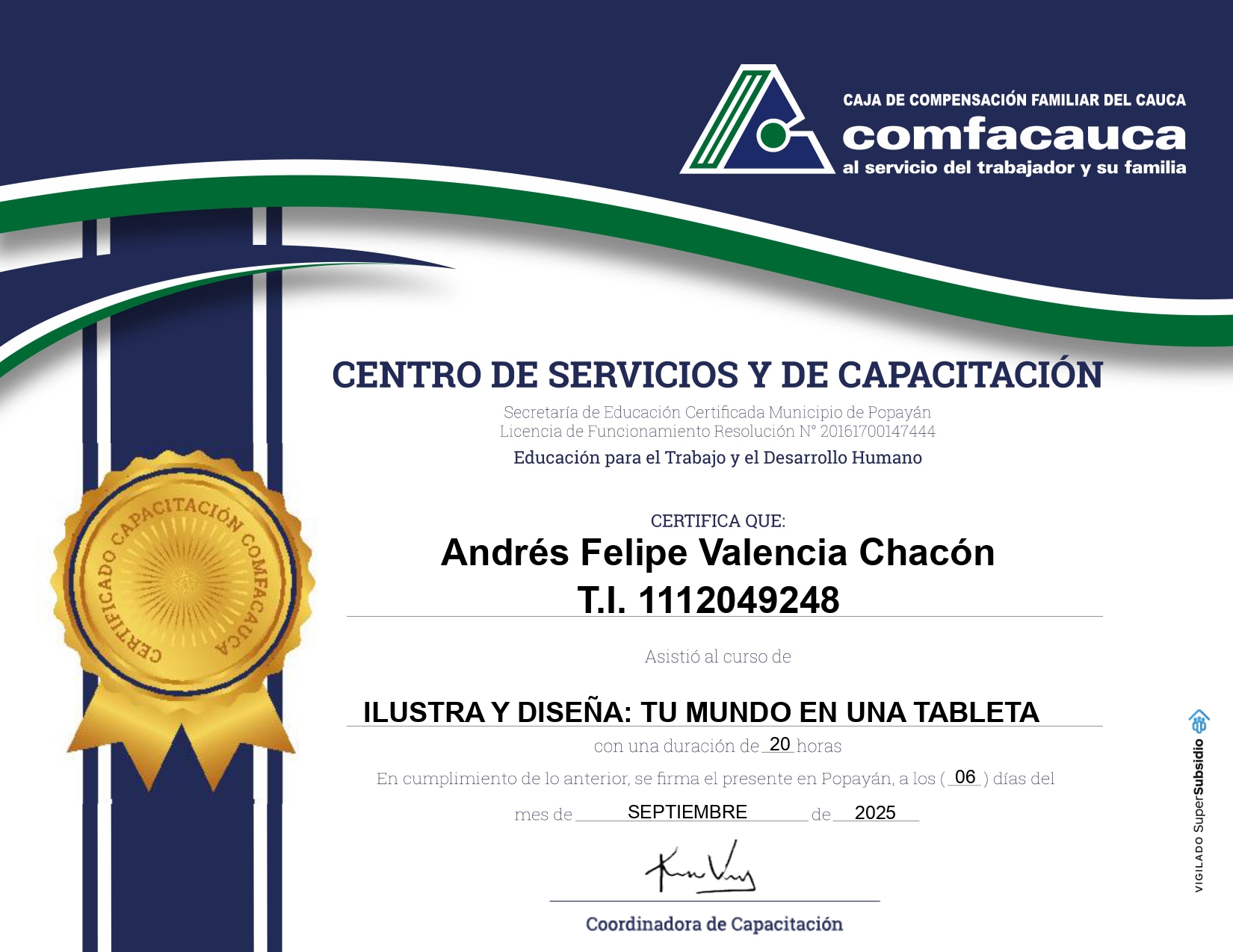 Certificado de Curso